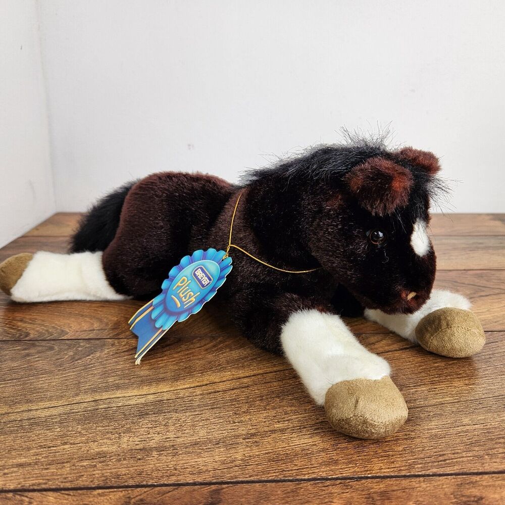 Breyer Pasture Buddies "Chocolate" Brown & White Plush Horse Pony Toy No. 300574